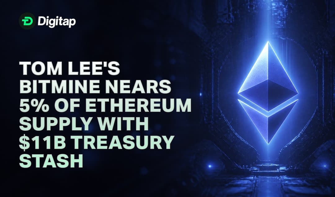 Tom Lee’s BitMine Nears 5% of Ethereum Supply With $11B Treasury Stash